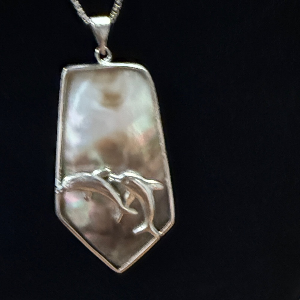 Silver Dolphin Pendant Necklace